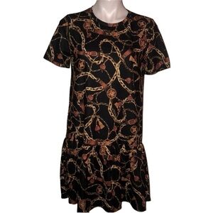 Zara | Dresses | Zara Printed Midi Dress With Buttons Multicolor | Poshmark